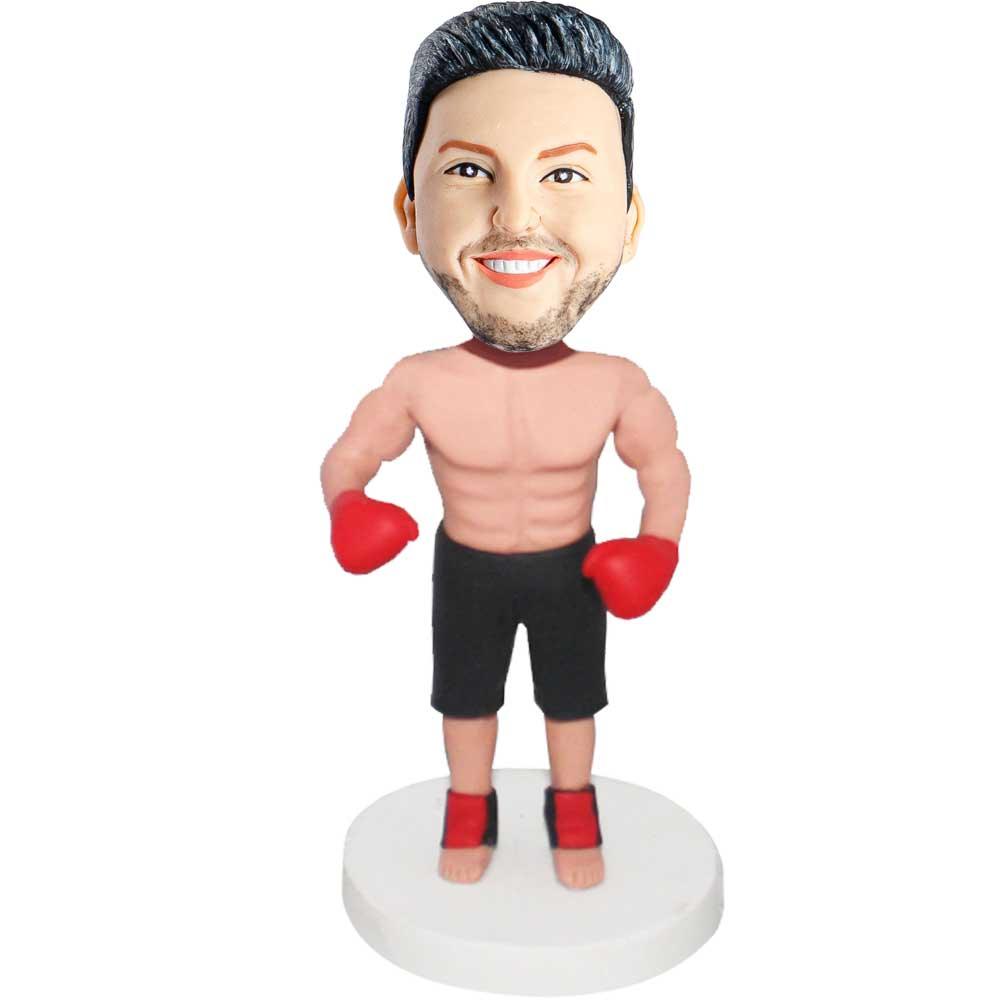 Make Boxer With Boxing Gloves Custom Figure Bobblehead