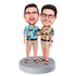 Male And His Best Friend In Hawaiian Shirt Custom Figure Bobbleheads