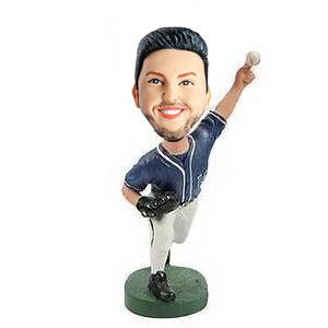 Male Baseball Pitcher Pitching Custom Figure Bobblehead