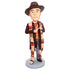 Male Boss In Brown Coat With A Scarf Custom Figure Bobbleheads