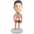 Male Boxer In Black Shorts With Boxing Gloves Custom Figure Bobblehead
