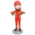 Male Construction Worker In Orange Overall Custom Bobbleheads