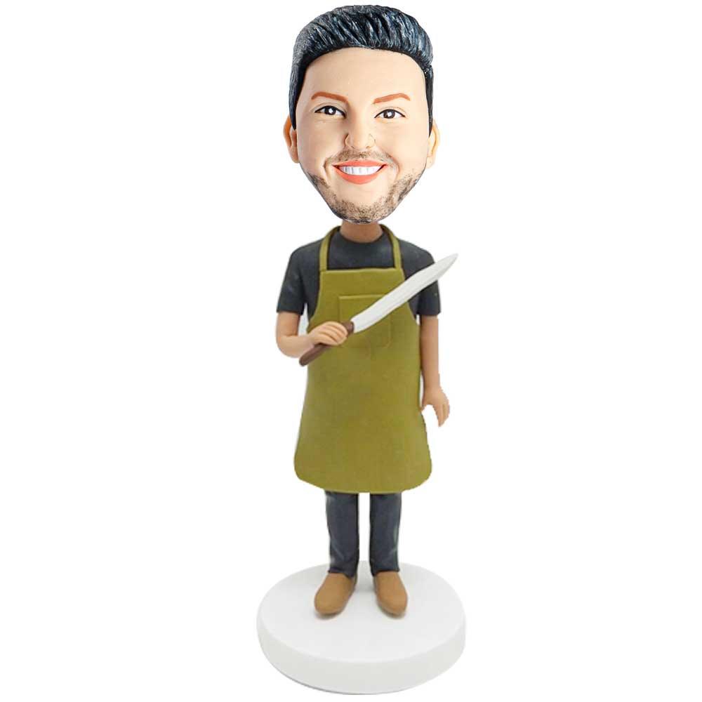 Cook Collection Figure Male Cook Chef Custom Figure Bobblehead