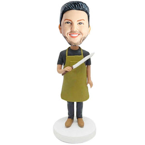 Male Cook Chef Custom Figure Bobblehead