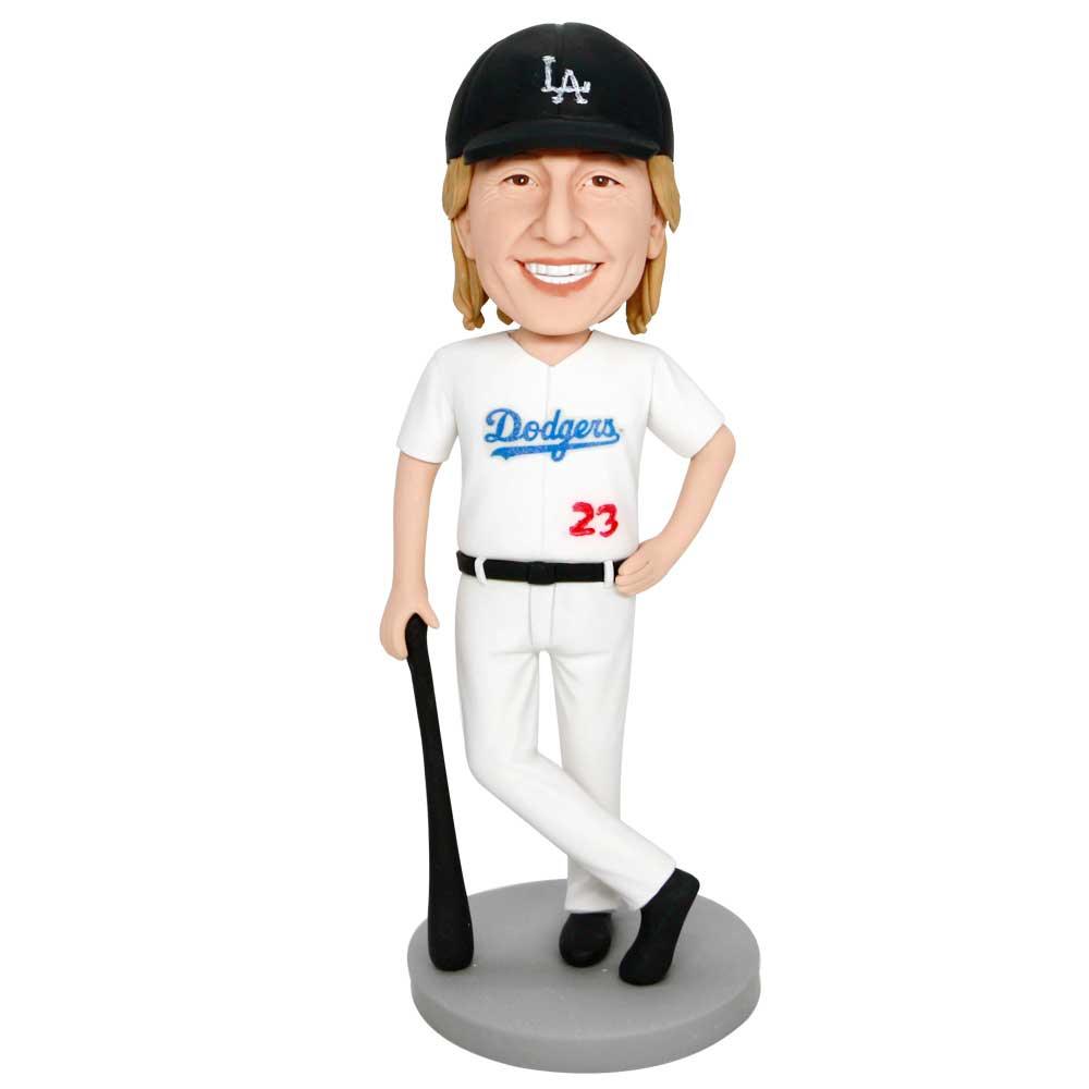 Male Dodgers Baseball Coach Custom Figure Bobbleheads