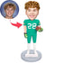 Male Football Player In Green Team Uniform Custom Figure Bobbleheads