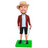 Male Golfer In A Red Coat With Golf Club Custom Figure Bobbleheads