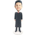 Male Graduation In Black Robe Custom Figure Bobbleheads