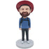 Male Hiker In Casual Clothes Carrying A Mountaineering Bag Custom Figure Bobbleheads - Figure Bobblehead