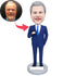 Male Host Holding A Microphone Custom Figure Bobbleheads
