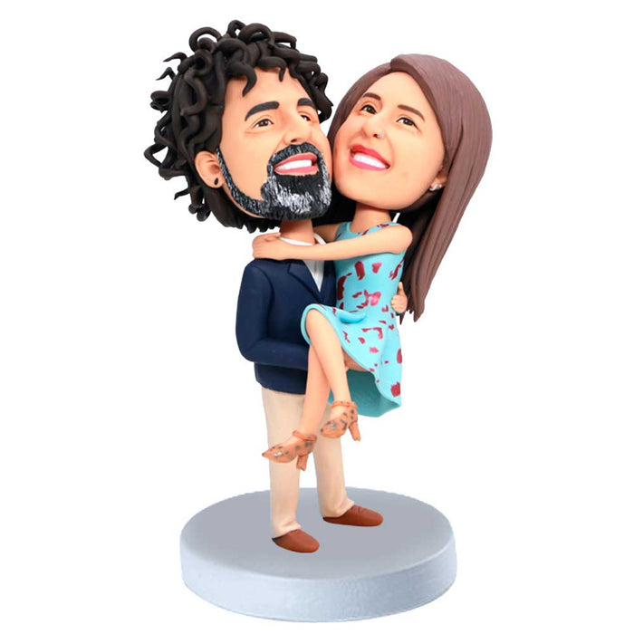 Valentine's Day Gifts Custom Couple Bobbleheads Male Hugging Female