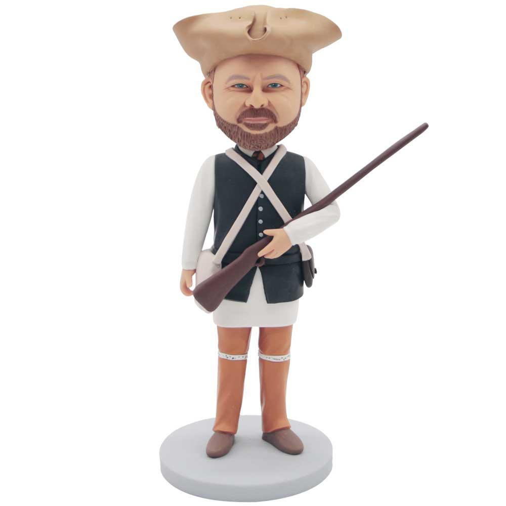 Male Hunter Carrying A Gun Custom Figure Bobbleheads