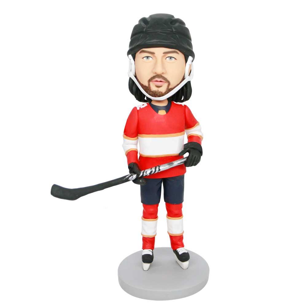 Male Ice Hockey Goalie Custom Figure Bobbleheads