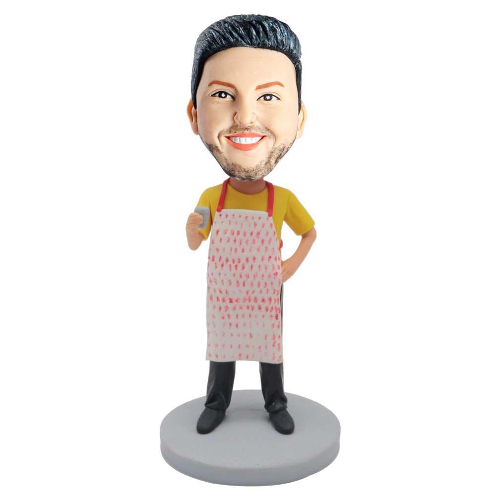 Male In An Apron Custom Figure Bobblehead