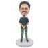 Male In Black T-shirt And Camouflage Pants Custom Figure Bobblehead