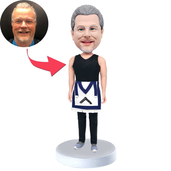 Male In Black Vest Custom Figure Bobbleheads