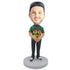 Male In Green T-shirt With A Necklace Custom Figure Bobblehead