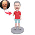 Male In Orange T-shirt And Thumbs Up Custom Figure Bobbleheads