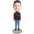 Male In Red Hoodies And Black Waistcoat Custom Figure Bobblehead