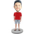Male In Red T-Shirt Custom Figure Bobbleheads