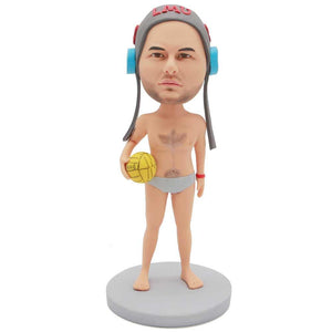 Male In Shorts With A Volleyball Custom Figure Bobblehead