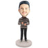 Male In Striped Shirt Custom Figure Bobblehead