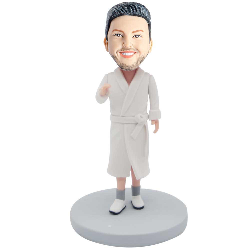 Male In White Nightgown Custom Figure Bobbleheads
