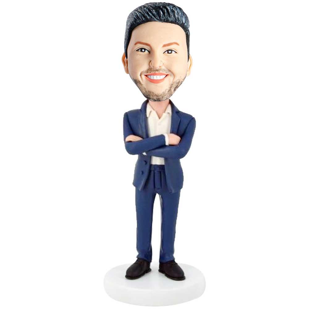 Male Investment Manager Stock Market Custom Figure Bobblehead