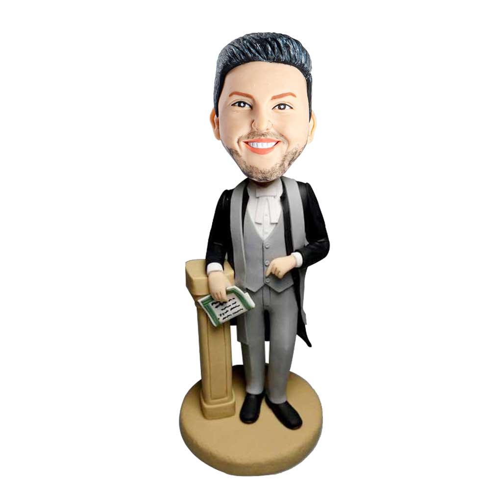 Male Judge In Professional Clothing Custom Figure Bobblehead