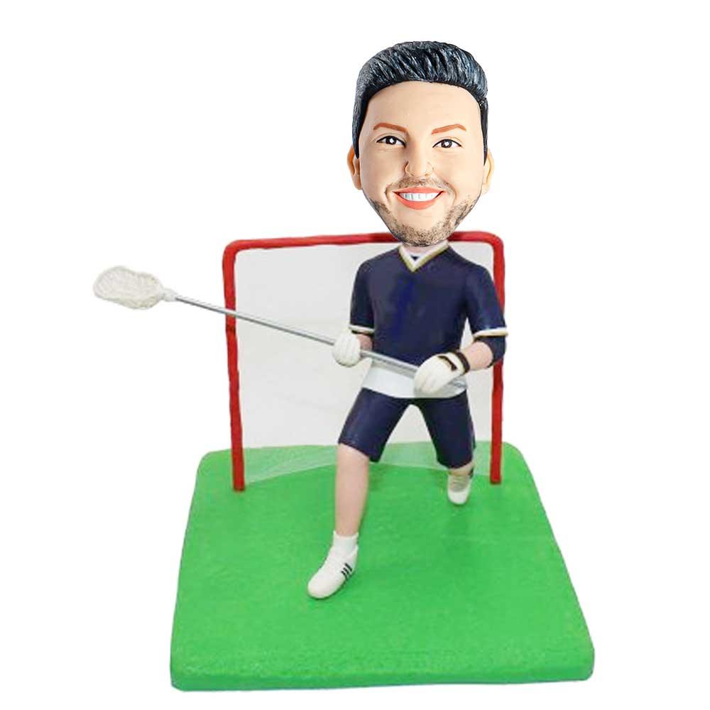 Male Lacrosse Player Custom Bobblehead