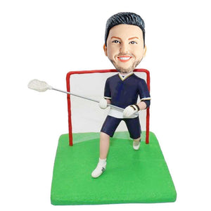 Male Lacrosse Player Custom Bobblehead