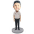 Male Navy In White Navy Uniform Custom Figure Bobblehead