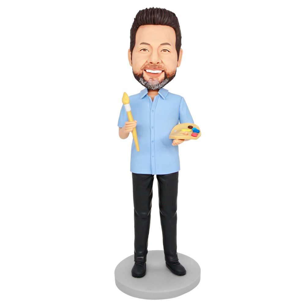Male Painter Custom Figure Bobbleheads