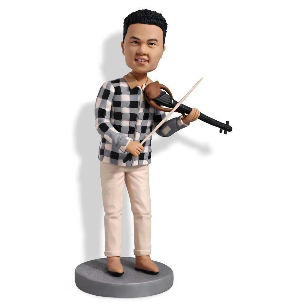 Male Playing the Violin Custom Figure Bobblehead - Figure Bobblehead