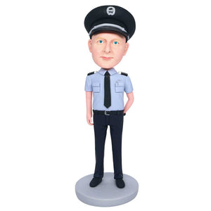 Male Police In Handsome Uniform Custom Figure Bobbleheads
