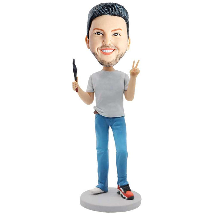 Male Repairman With A tool Custom Figure Bobblehead