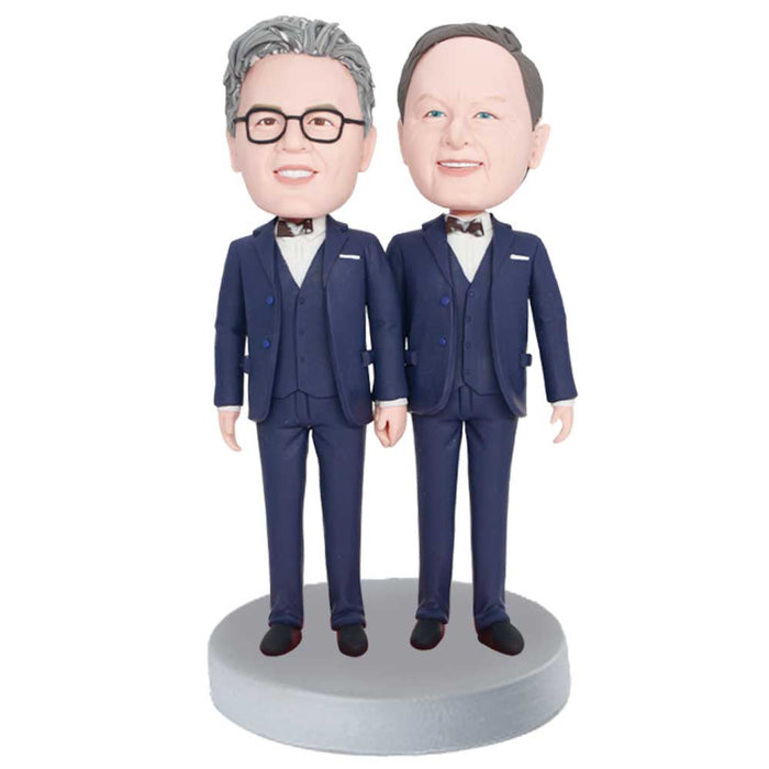 Valentine's Day Gifts Custom Male Same-gender Couple Bobbleheads