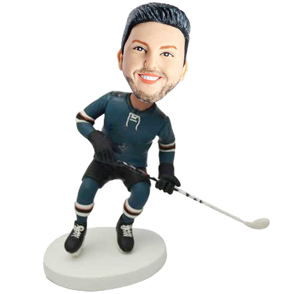 Male Sharks Team Ice Hockey Custom Figure Bobblehead