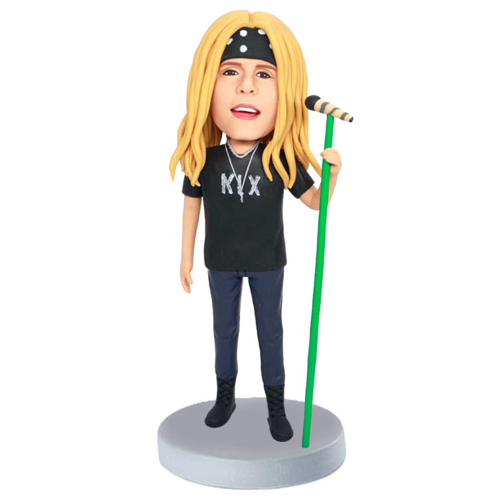 Male Singer In Black T-shirt Custom Figure Bobbleheads