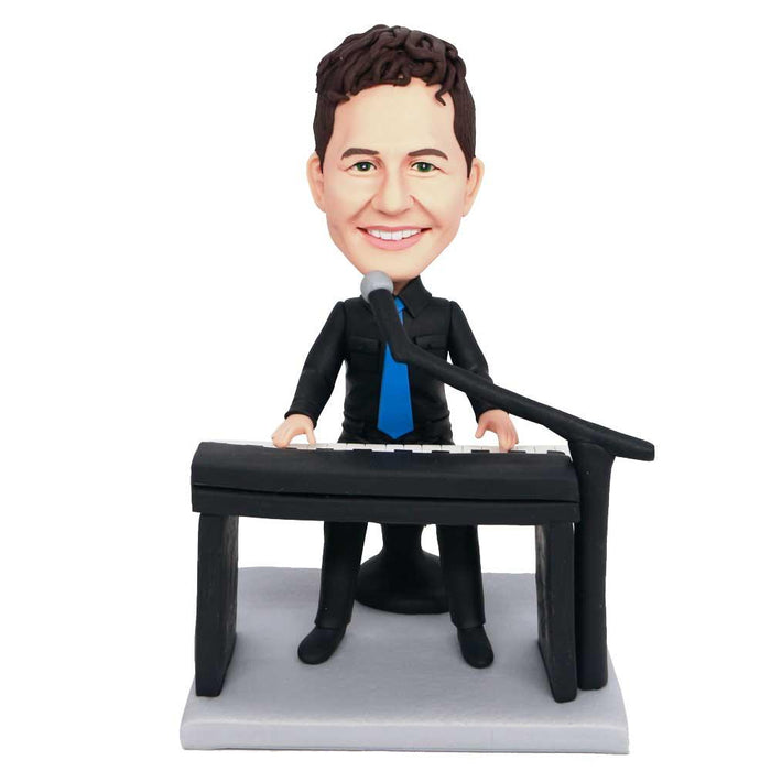 Male Singer Play the Piano Custom Figure Bobbleheads