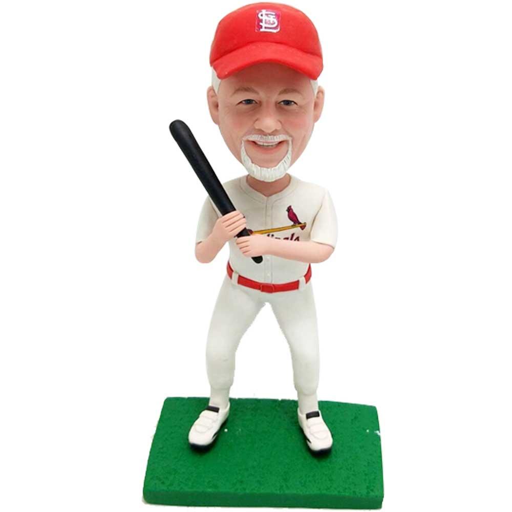 Male St. Louis Cardinals Baseball Player Custom Figure Bobblehead