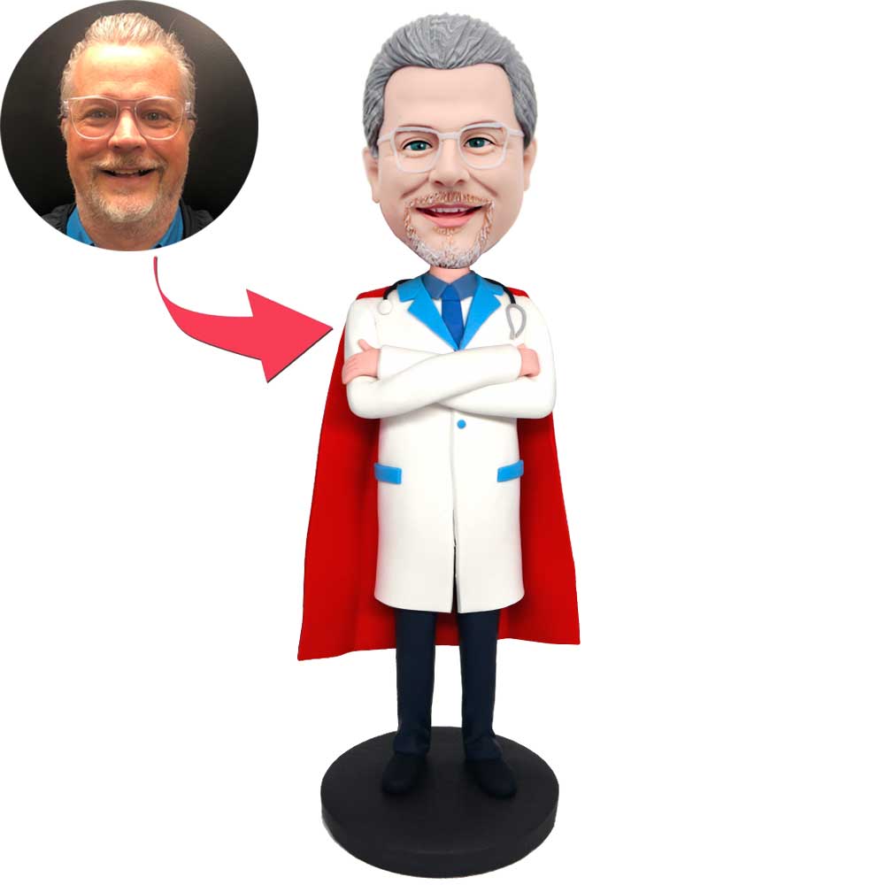 Male Super Doctor Crossed Arms Custom Figure Bobbleheads