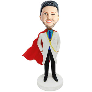 Male Superhero Doctor Custom Figure Bobblehead
