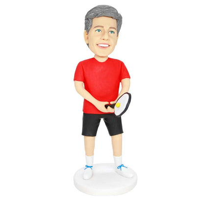 Male Tennis Player Custom Figure Bobbleheads