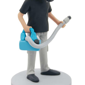 Male Wearing A Gas Mask Holding A Sterilizer Custom Figure Bobbleheads