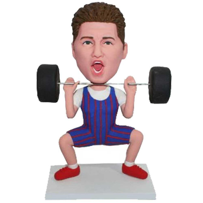 Male Weight lifter Custom Figure Bobblehead