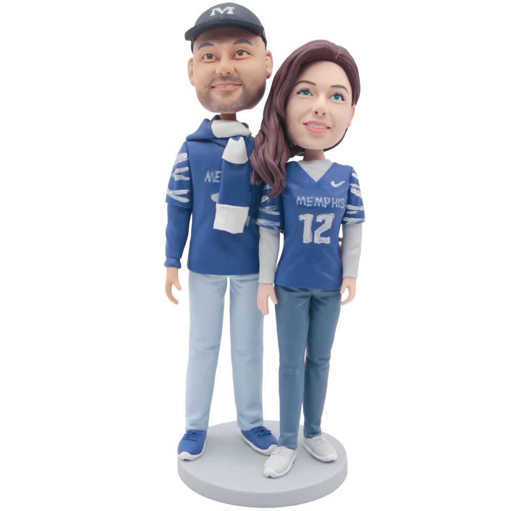 Memphis Grizzlies Fans Couple Custom Figure Bobblehead