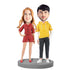Model Couple in Casual Clothes Custom Figure Bobblehead