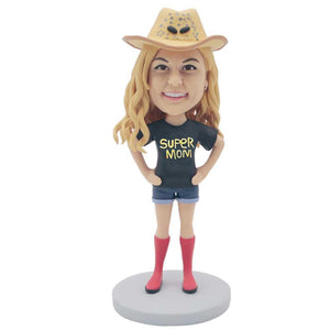 Mother's Day Gifts Female Cowgirls Custom Figure Bobbleheads