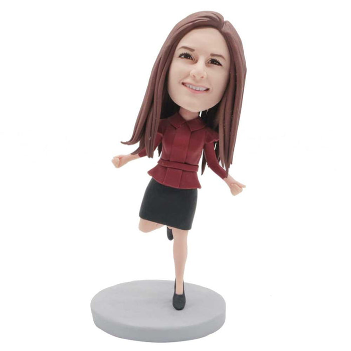 Mother's Day Gifts Lively Lady In Professional Attire Office Custom Figure Bobbleheads